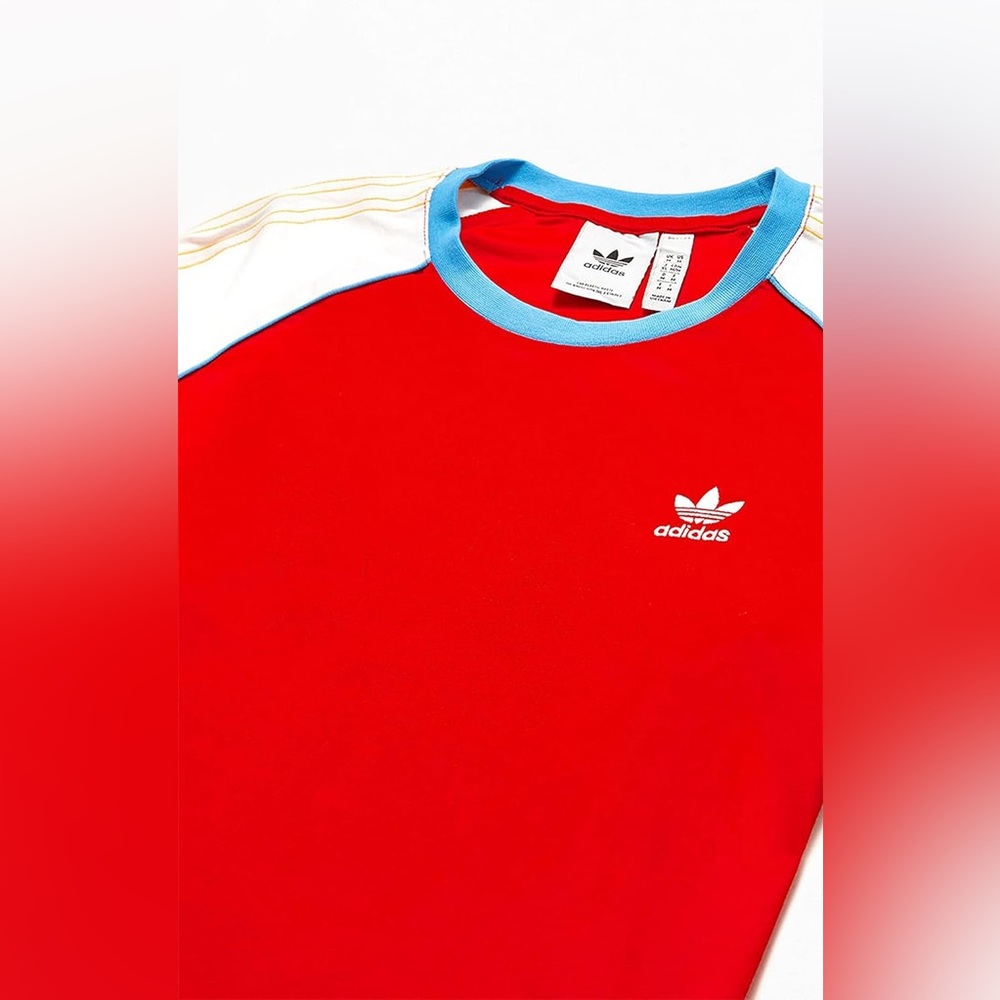 Adidas SST Short Sleeve Tee Collegiate Red Gold M